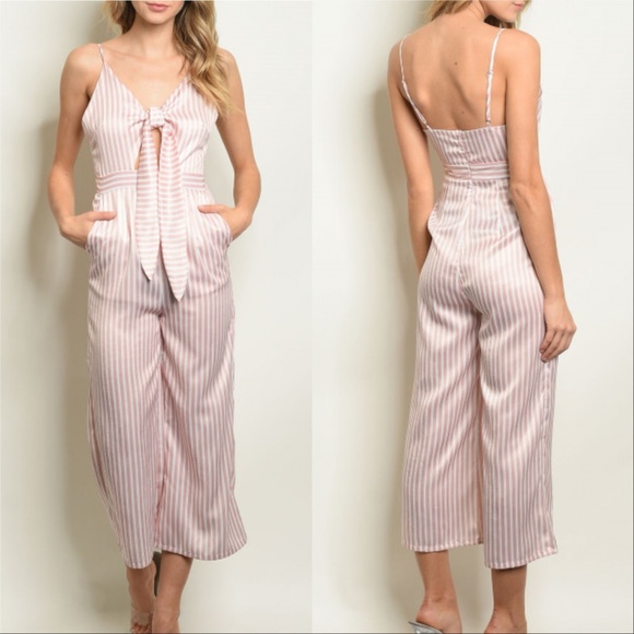 Pants - TIE FRONT JUMPSUIT